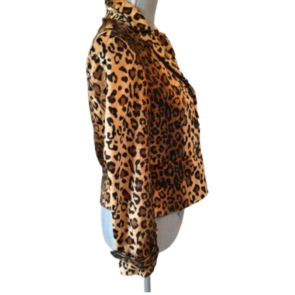 A Line Leopard Print Blazer - Picture 2 of 10